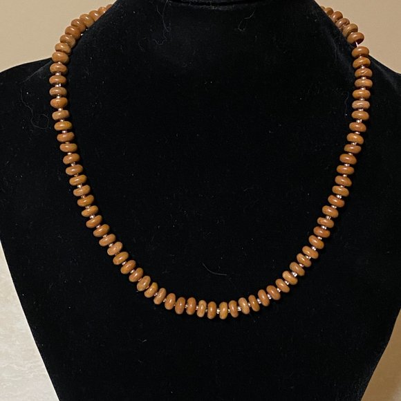 Jasper Stone Beaded Necklace, Genuine Gemstone Stackable Layering Necklace - Picture 3 of 8